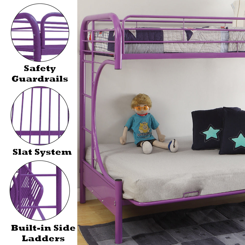 Eclipse Futon Bunk Bed (T/F), Purple