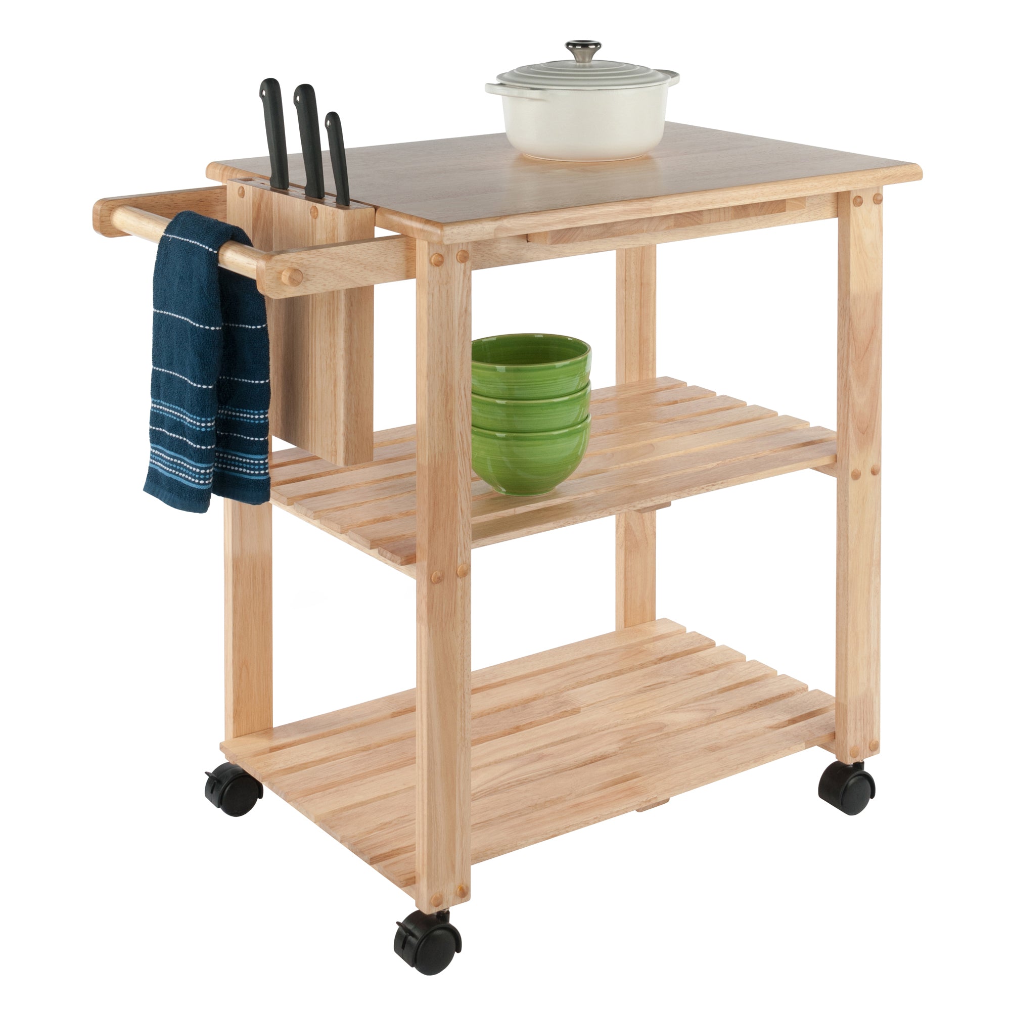 Mario Kitchen Utility Cart, Natural
