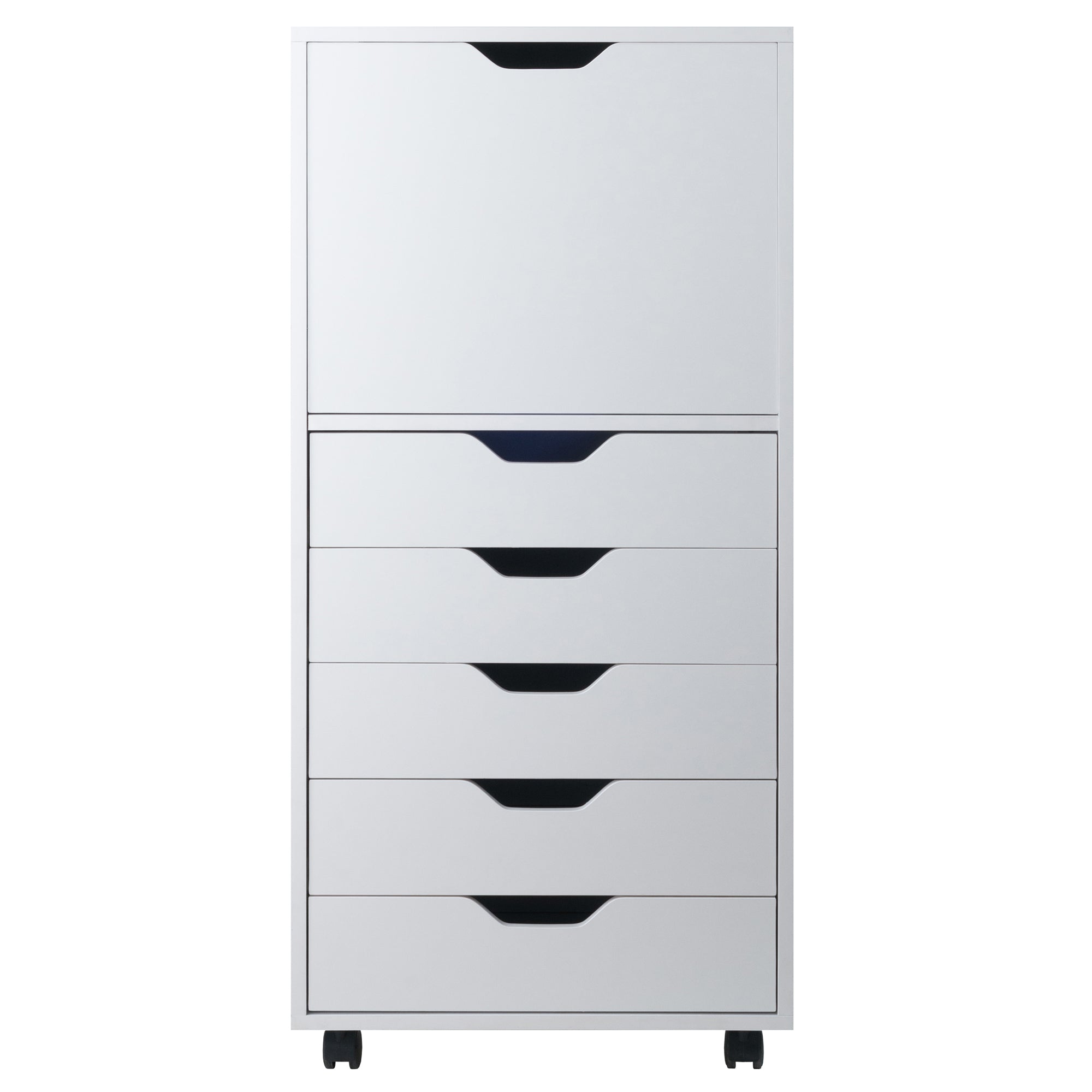 Halifax 5 Drawer Storage Mobile Cabinet, White