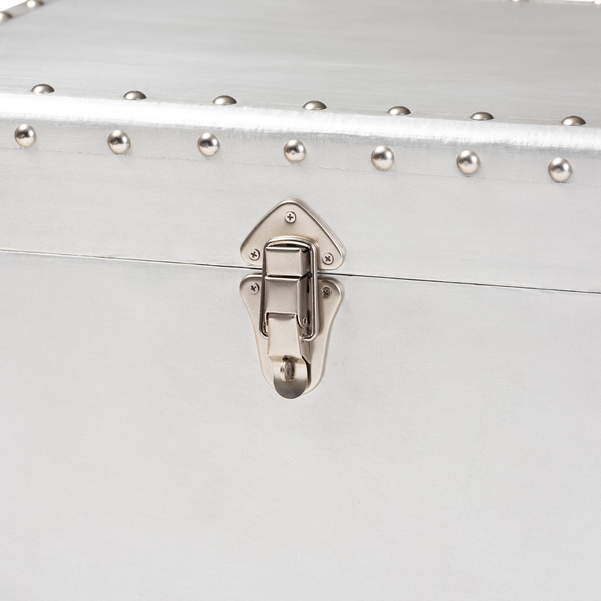 Serge French Industrial Silver Metal 2-Drawer Accent Storage Cabinet