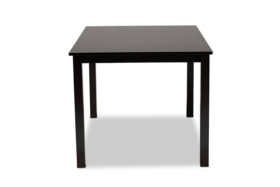 Eveline Modern and Contemporary Espresso Brown Finished Rectangular Wood Dining Table