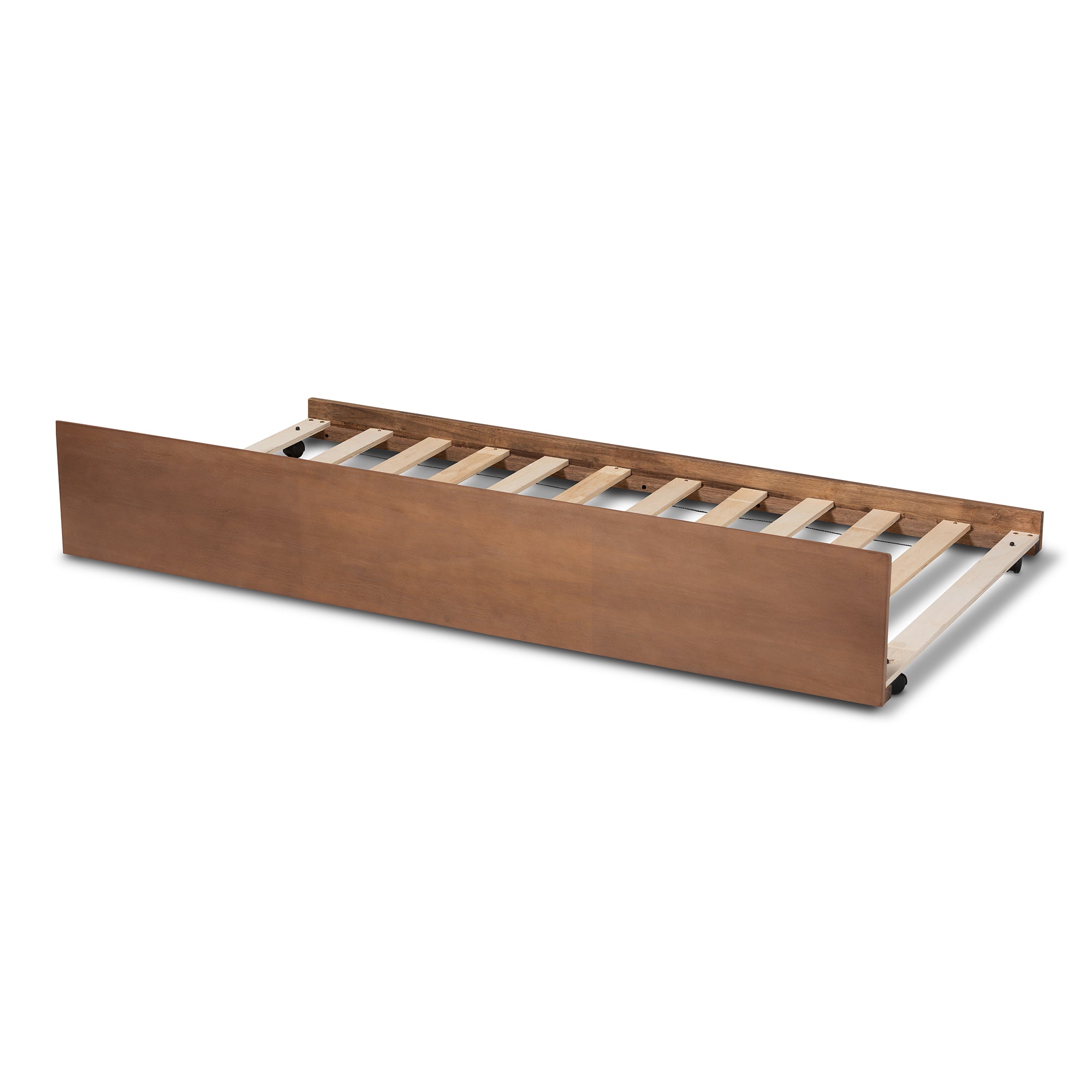 Toveli Modern and Contemporary Ash Walnut Finished Twin Size Trundle Bed