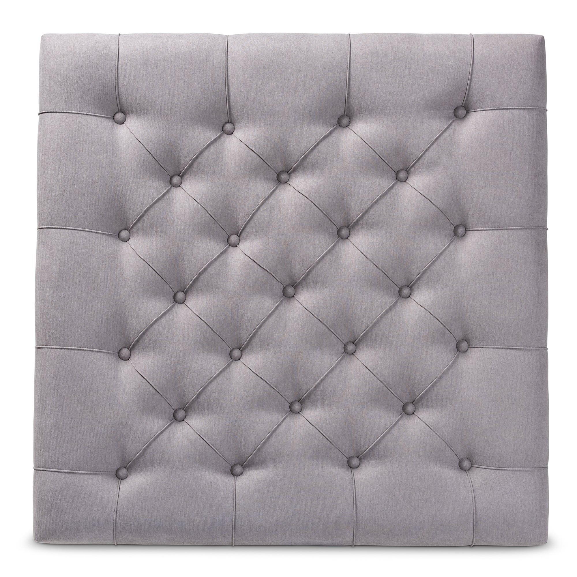 Kelly Modern and Rustic Grey Linen Fabric Upholstered and Greywashed Wood Cocktail Ottoman