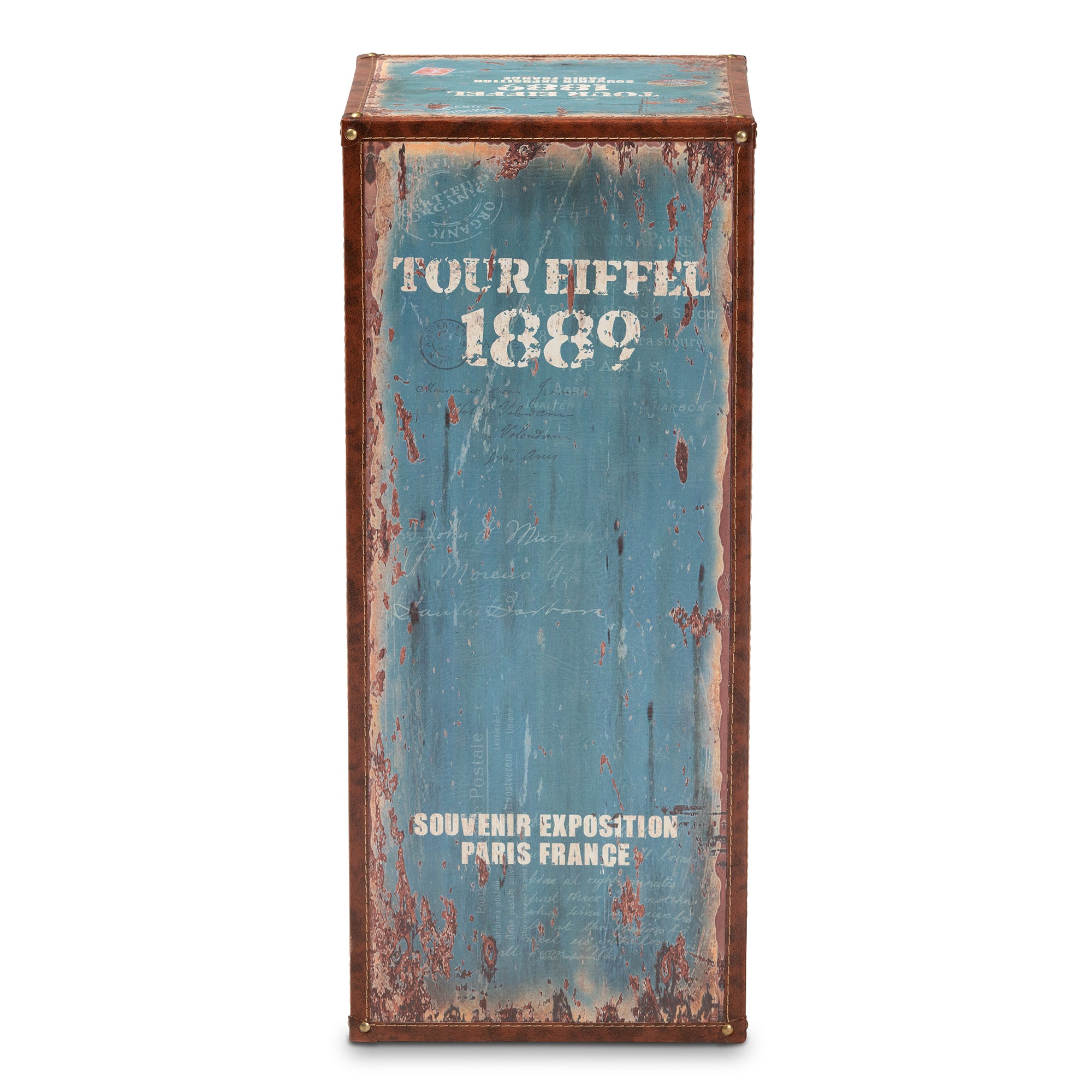 Alba Vintage Rustic French Inspired Blue Finished Wood 5-Drawer Accent Storage Cabinet