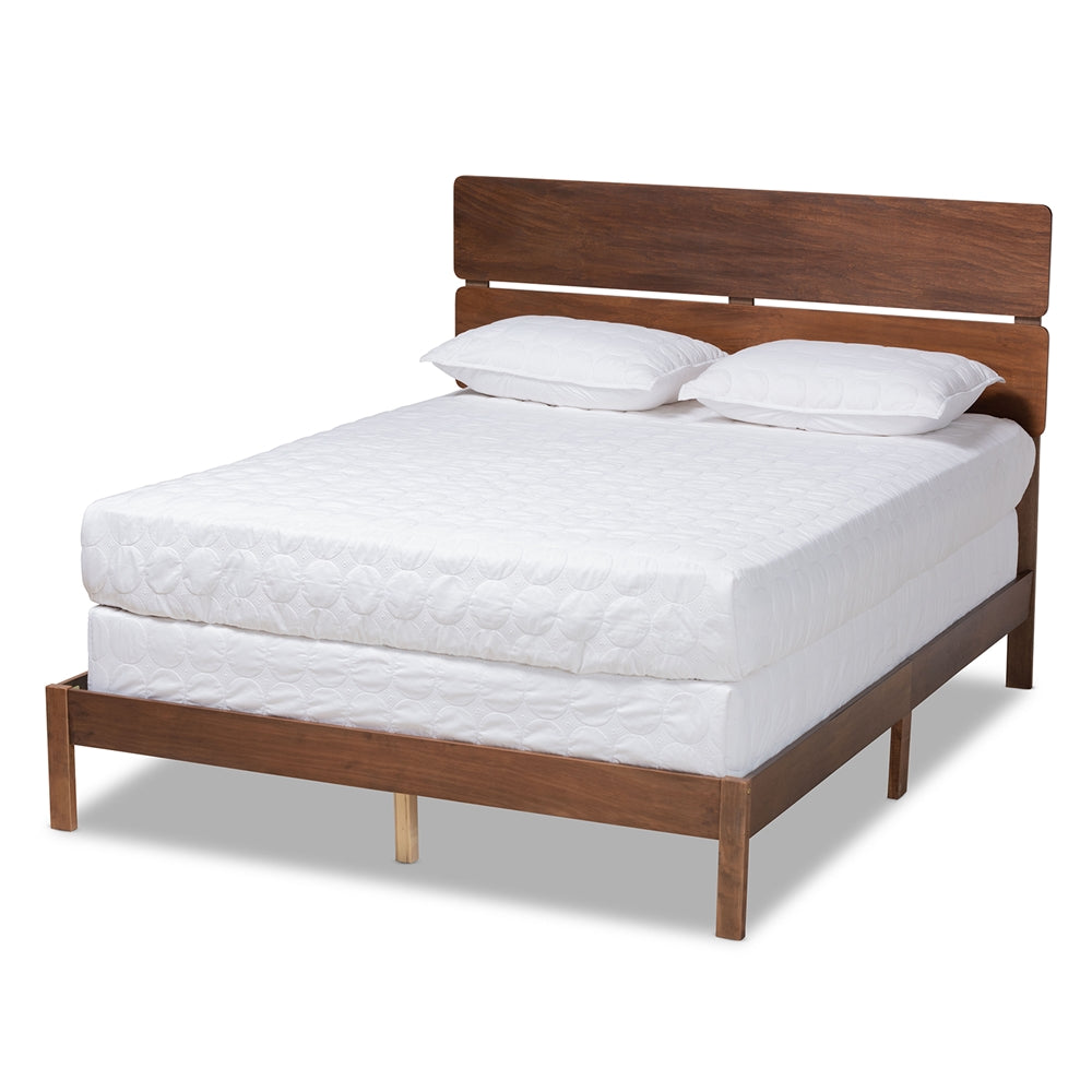 Anthony Walnut Brown Finished Wood Queen Size Panel Bed