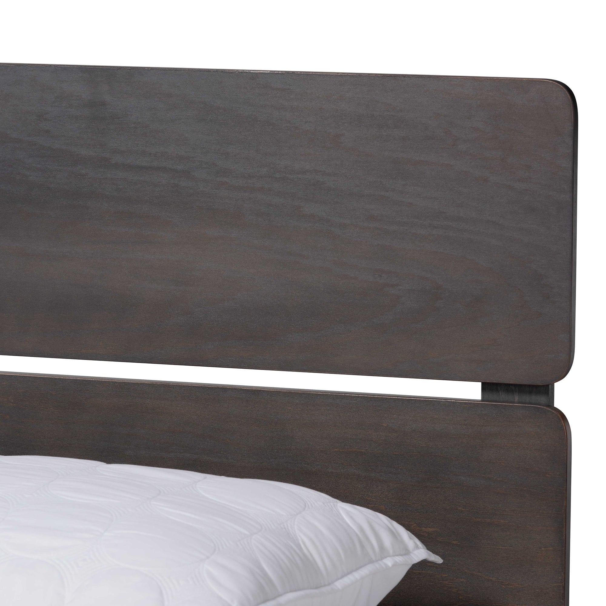 Anthony Modern and Contemporary Dark Grey Oak Finished Wood Queen Size Panel Bed