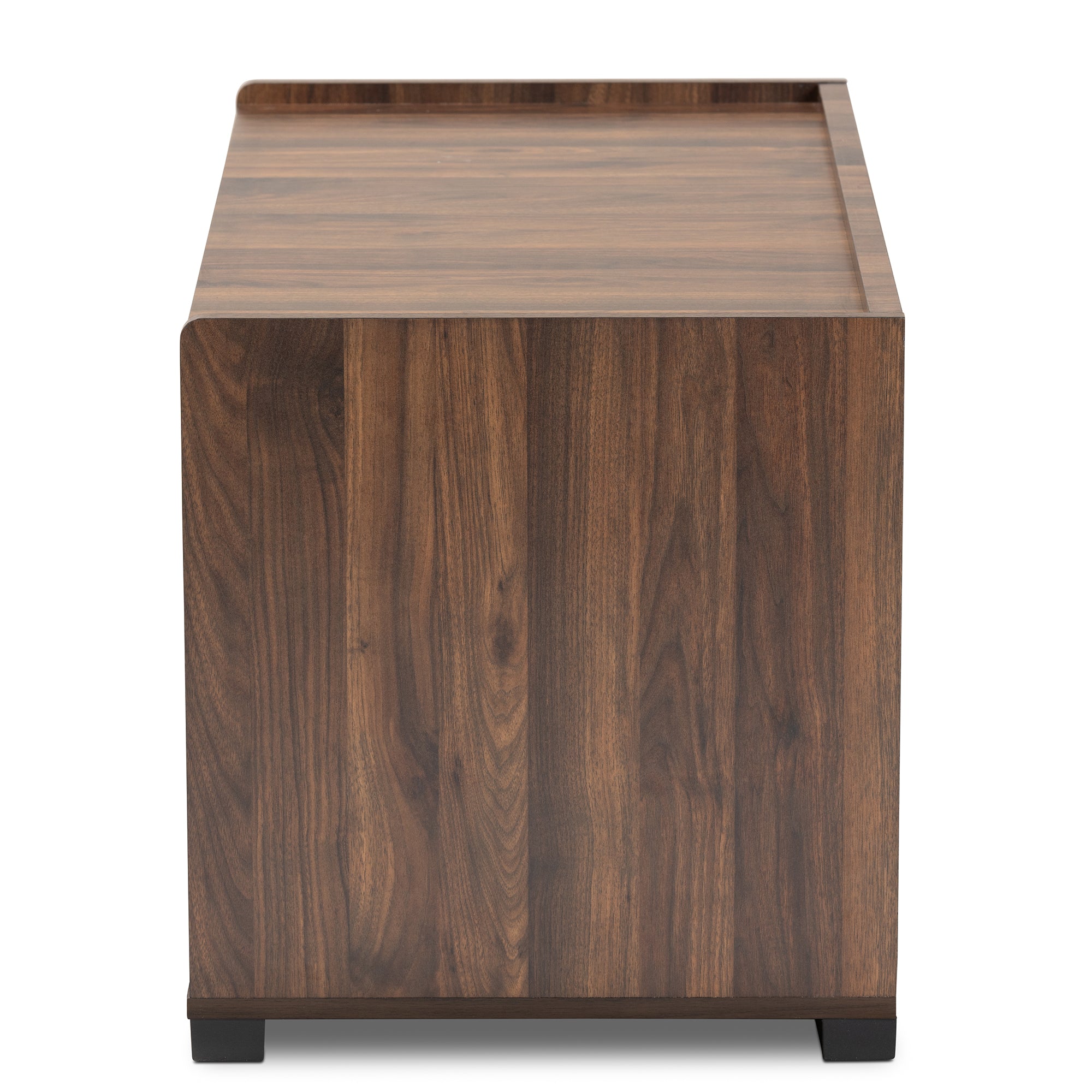 Claire Modern and Contemporary Walnut Brown Finished Cat Litter Box Cover House