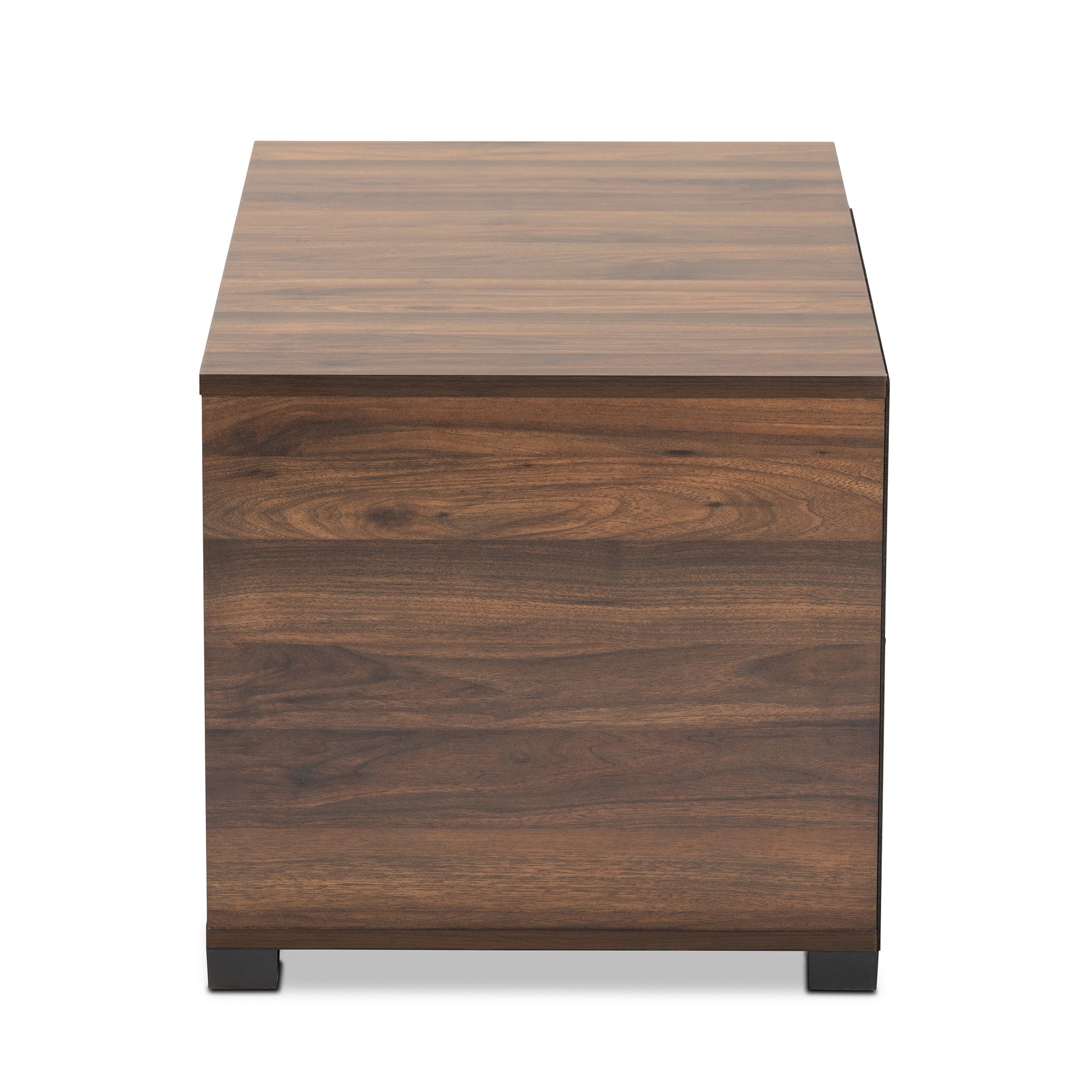 Connor Modern and Contemporary Walnut Brown Finished 2-Door Cat Litter Box Cover House