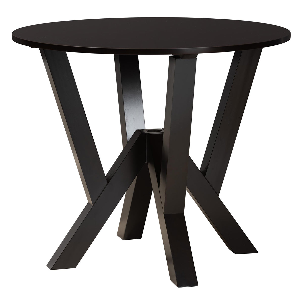 Mari Modern Grey Fabric and Dark Brown Finished Wood 5-Piece Dining Set
