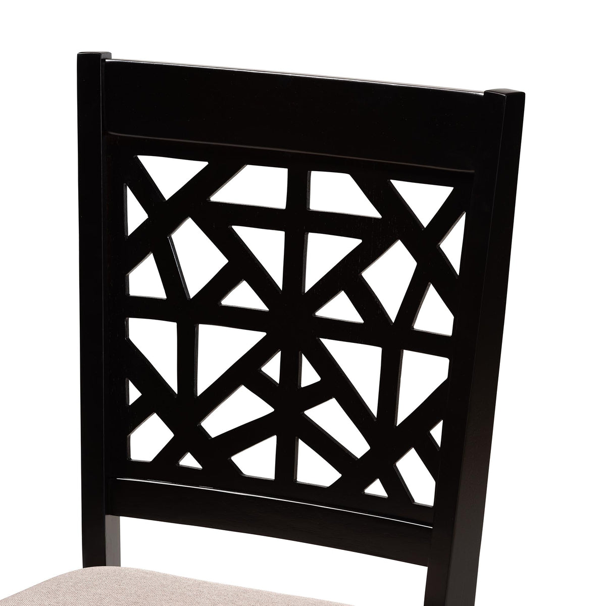 Felice Modern Beige Fabric and Dark Brown Finished Wood 5-Piece Dining Set