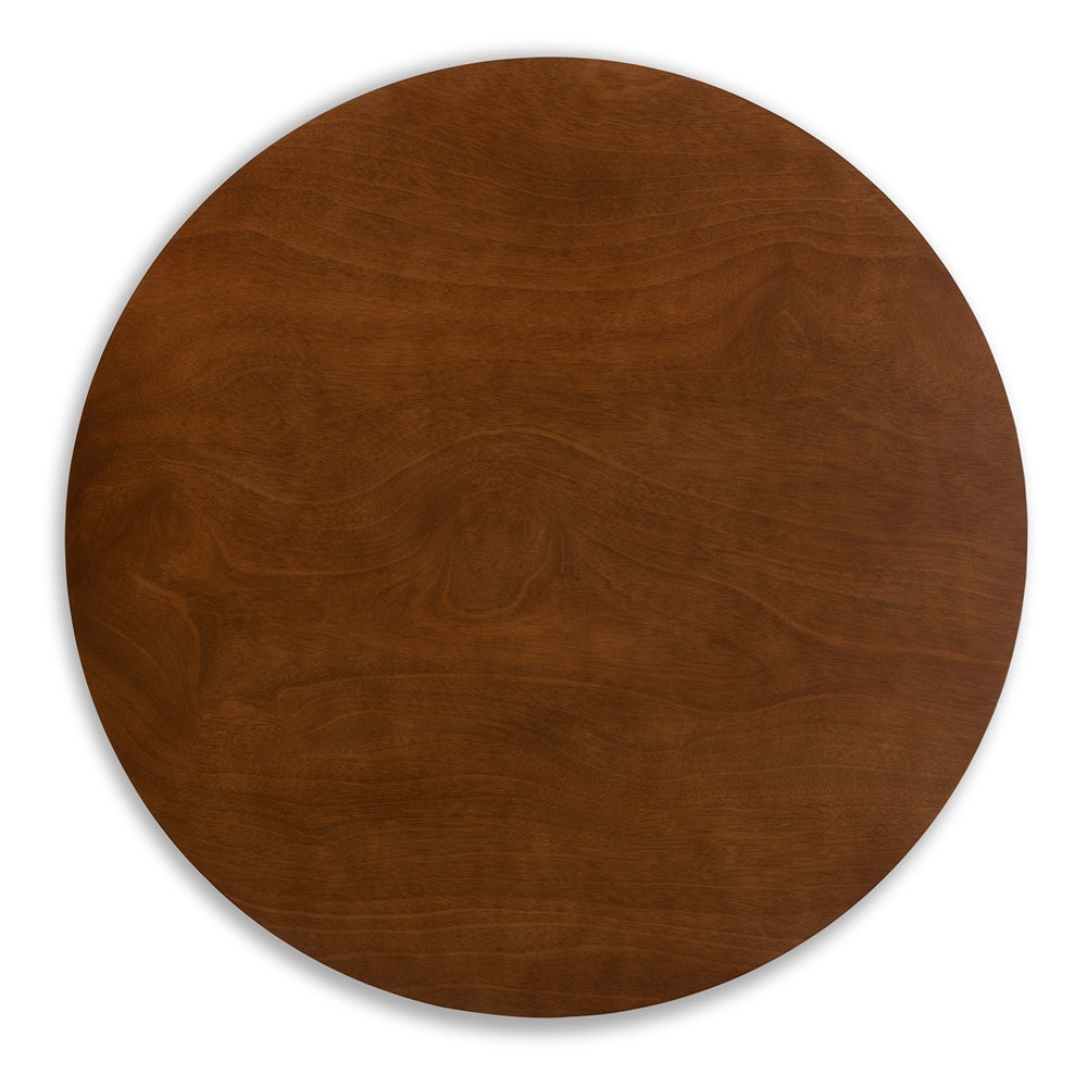 Philip Mid-Century Modern Transitional Light Beige Fabric Upholstered and Walnut Brown Finished Wood 5-Piece Dining Set