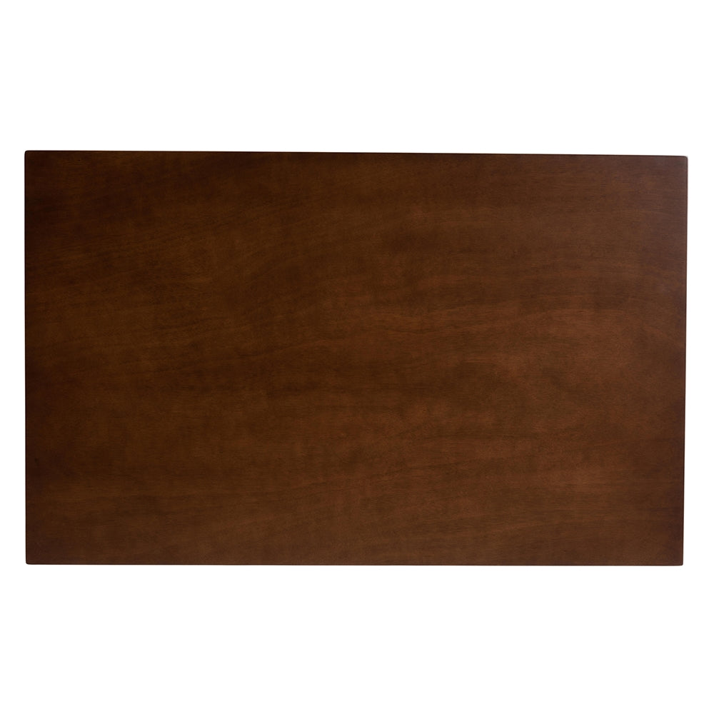 Orion Mid-Century Modern Transitional Light Grey Fabric Upholstered and Walnut Brown Finished Wood 5-Piece Dining Set