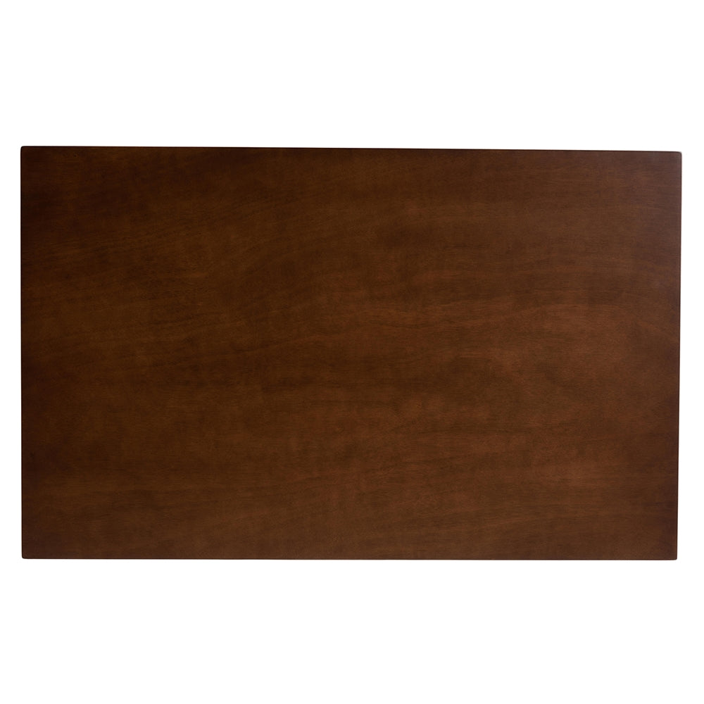 Eleri Mid-Century Modern Transitional Light Beige Fabric Upholstered and Walnut Brown Finished Wood 5-Piece Dining Set