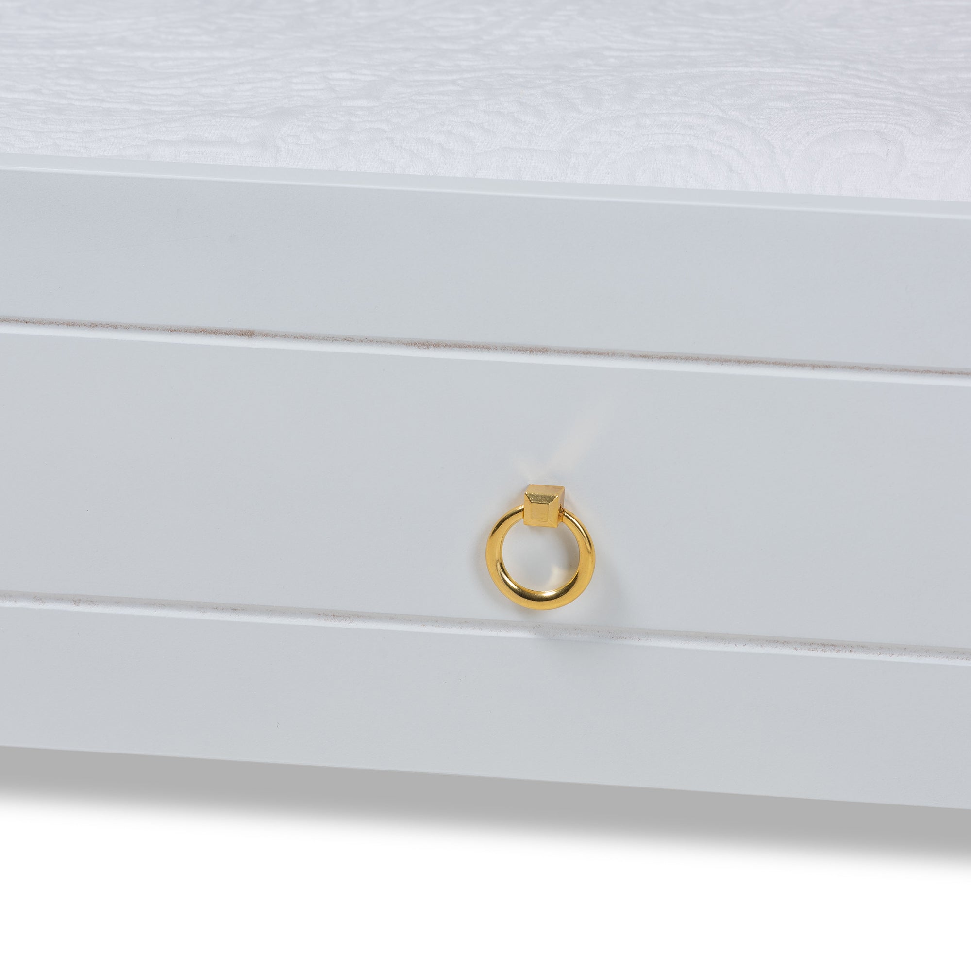 Alya Classic Traditional Farmhouse White Finished Wood Twin Size Trundle