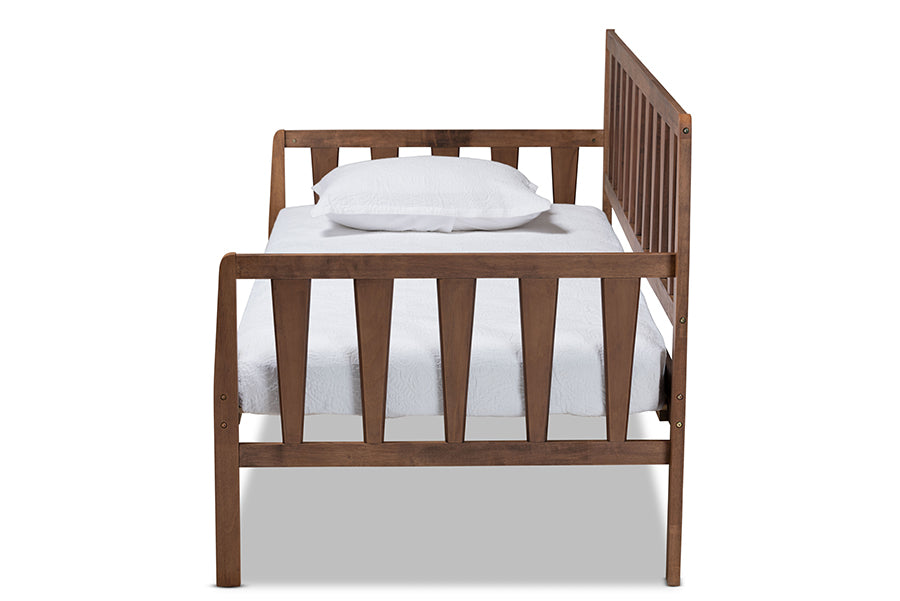 Midori Walnut Brown Finished Wood Twin Size Daybed