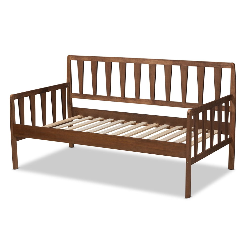 Midori Walnut Brown Finished Wood Twin Size Daybed