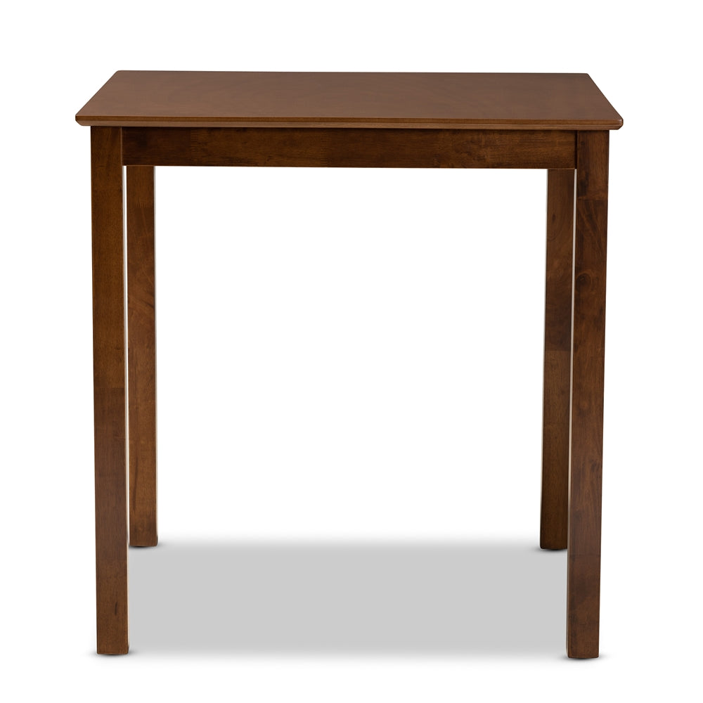 Lenoir Modern and Contemporary Walnut Brown Finished Wood Counter Height Pub Table