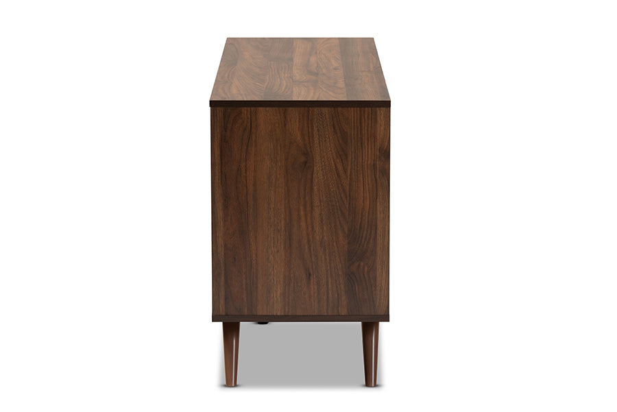 Naoki Modern and Contemporary Two-Tone Grey and Walnut Finished Wood 6-Drawer Bedroom Dresser