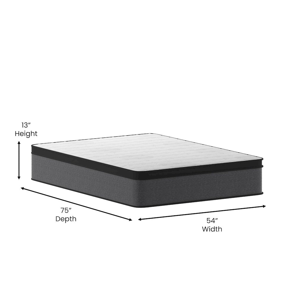 Top 13 Inch Hybrid Pocket Spring Mattress, Full