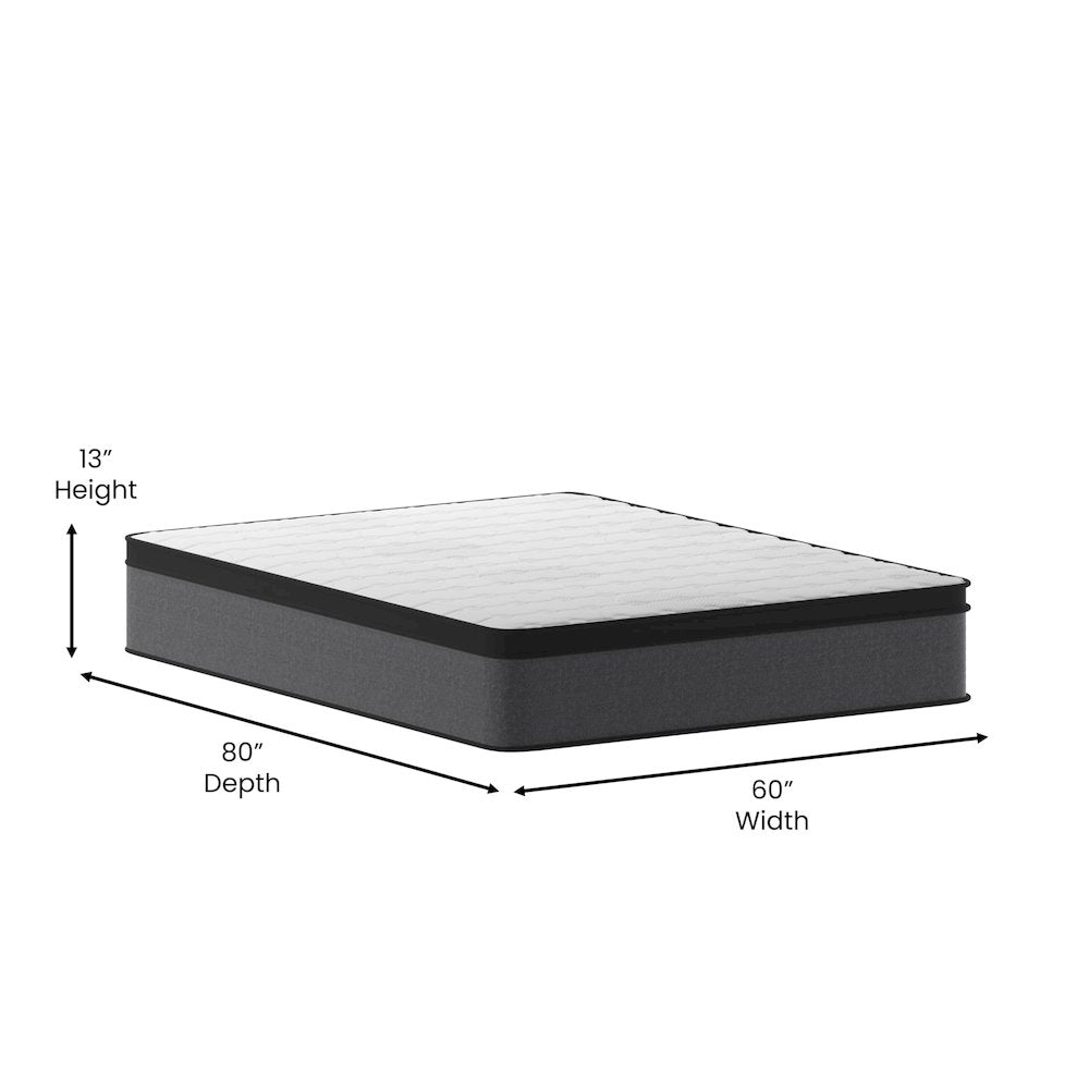 Top 13 Inch Hybrid Pocket Spring Mattress, Queen