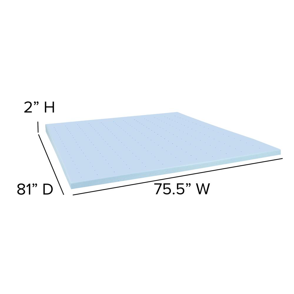 King 12 Inch Foam Pocket Spring Mattress, 2 inch Gel Memory Foam Topper Bundle