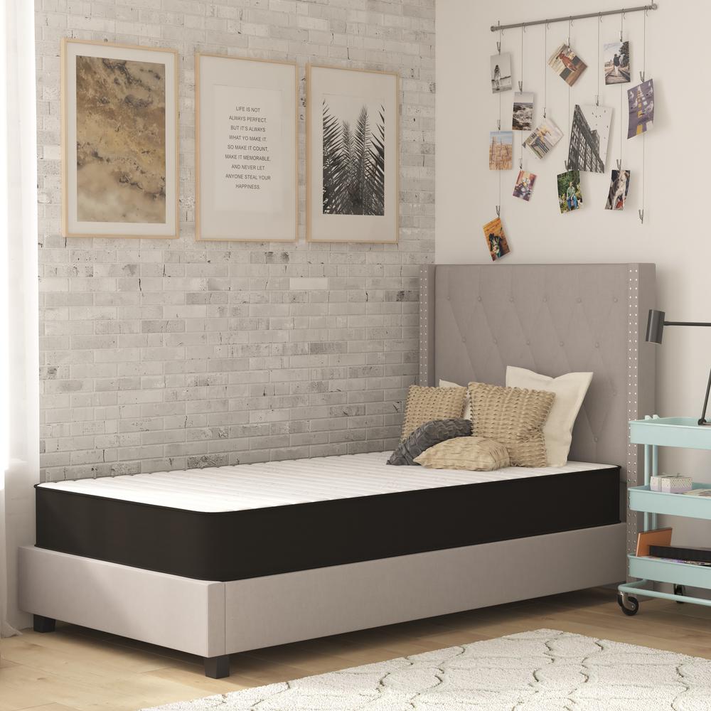 8 Inch Foam and Innerspring Hybrid Mattress, Twin Mattress in a Box