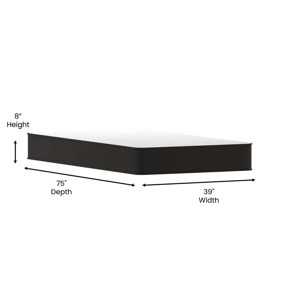 8 Inch Foam and Innerspring Hybrid Mattress, Twin Mattress in a Box