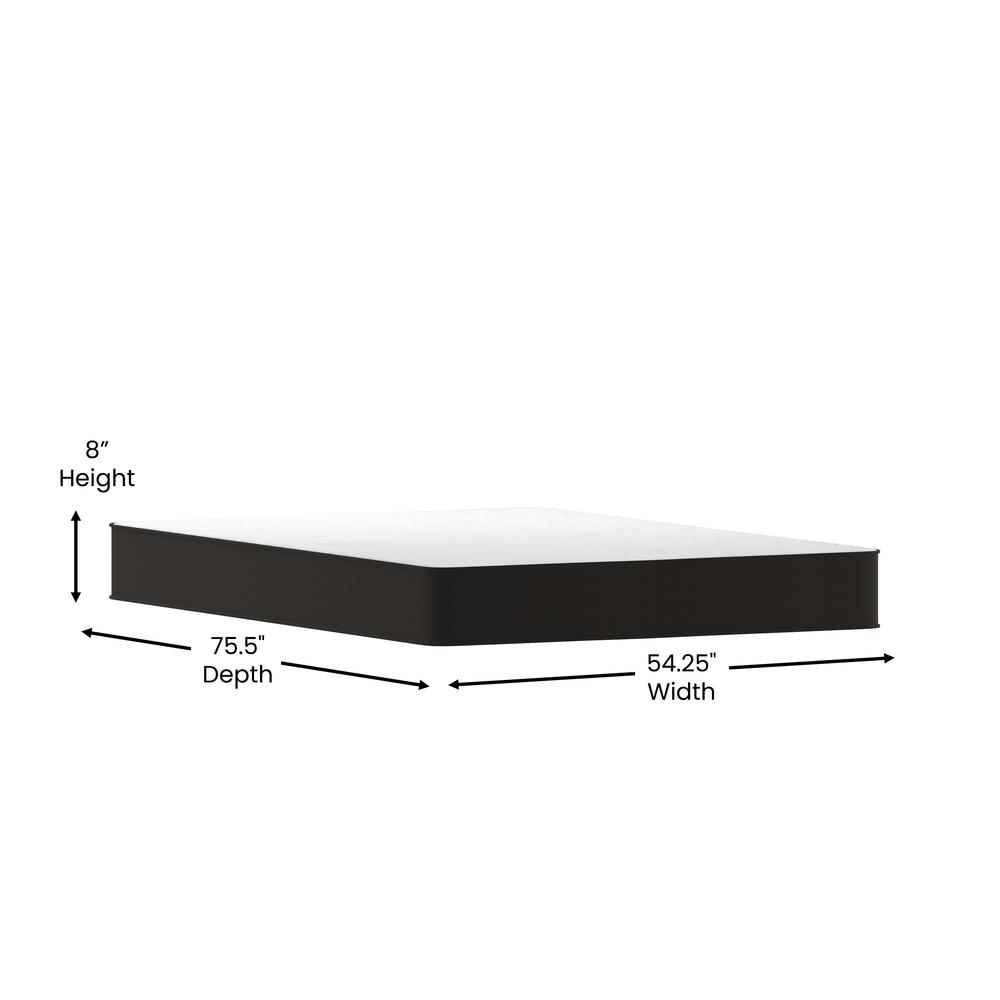 8 Inch Foam and Innerspring Hybrid Mattress, Full Mattress in a Box