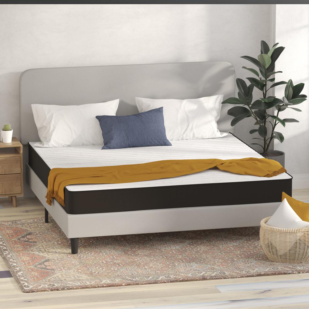 8 Inch Foam and Innerspring Hybrid Mattress, King Mattress in a Box