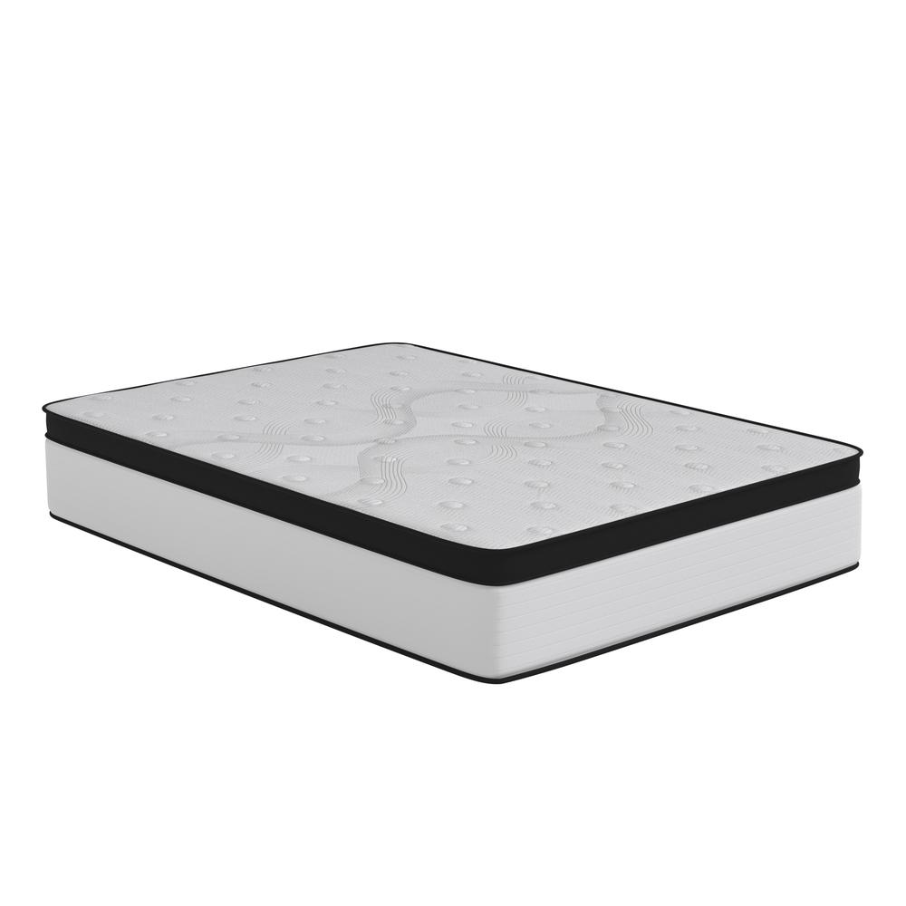 Firm 12 Inch Hybrid Pocket Spring Mattress, Full Mattress in a Box