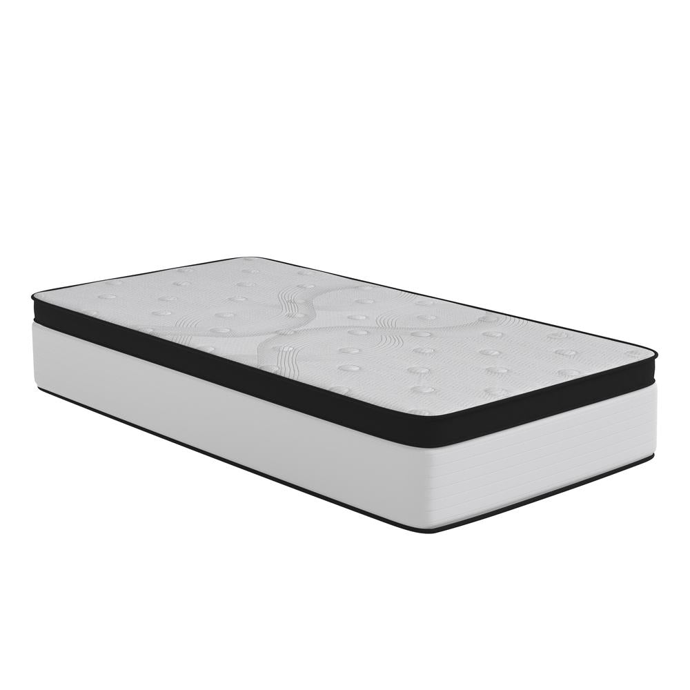 Firm 12 Inch Hybrid Pocket Spring Mattress, Twin Mattress in a Box