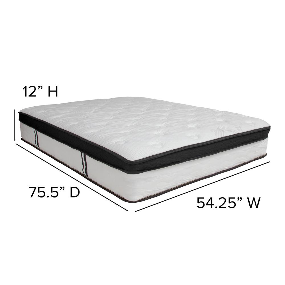 12 Inch Memory Foam, Pocket Spring Mattress, Full Mattress in a Box