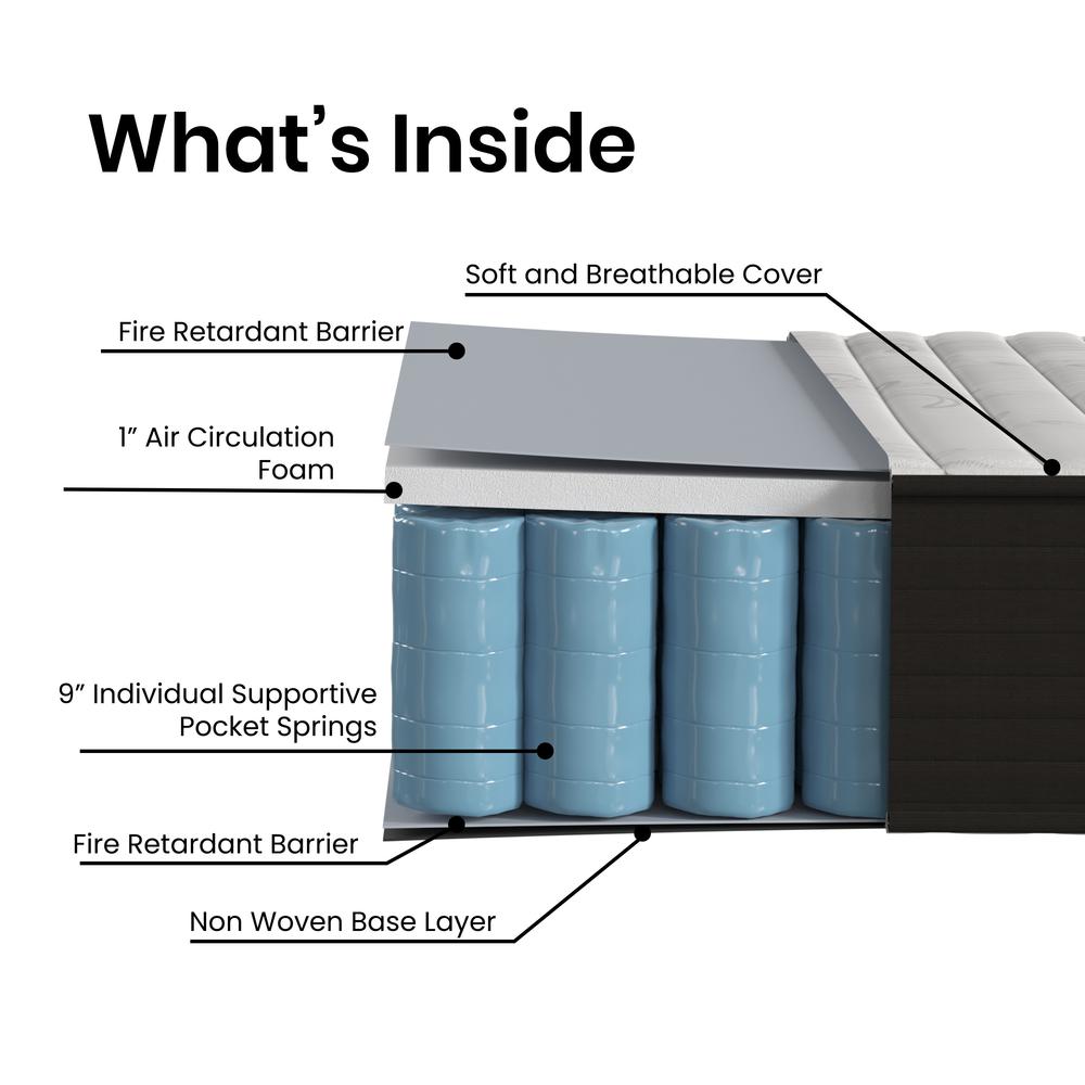 10" Hybrid Foam and Pocket Spring Full Mattress in a Box