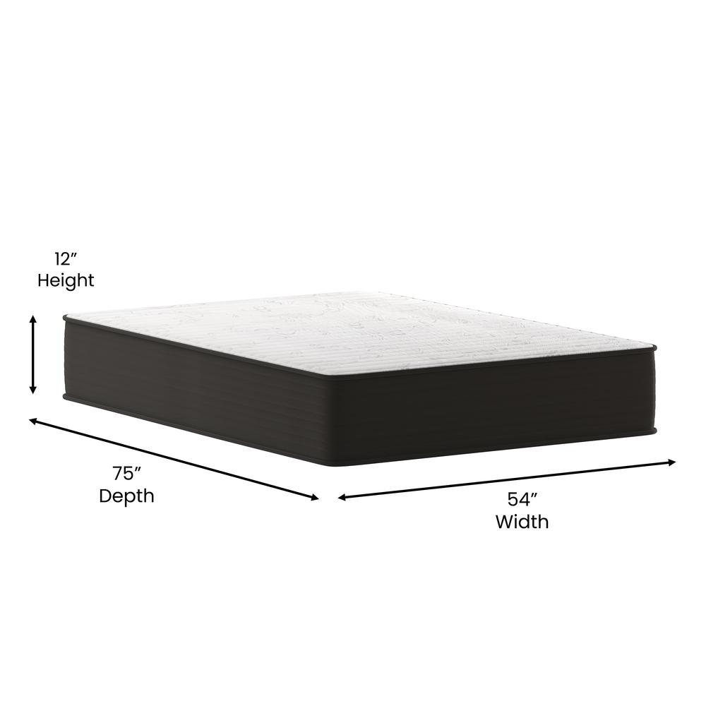 12" Hybrid Foam and Pocket Spring Full Mattress in a Box