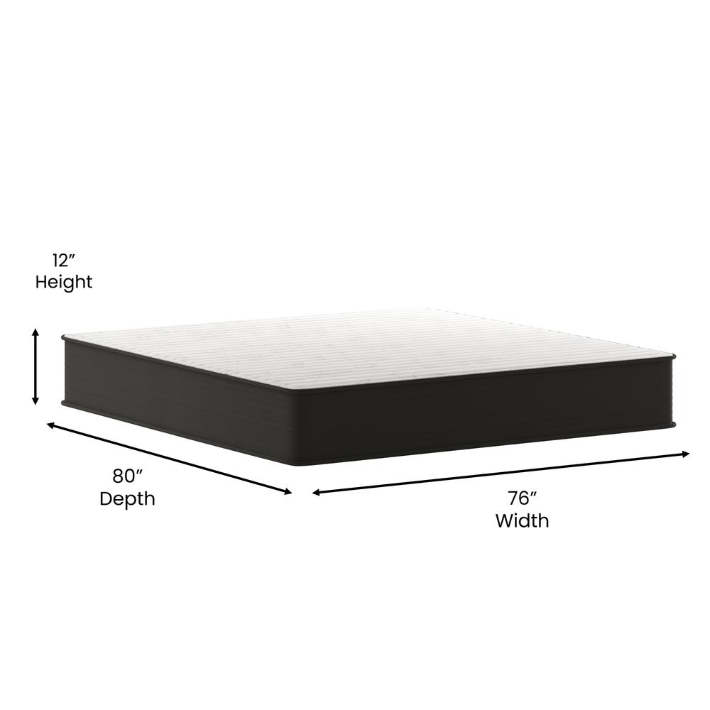 12" Hybrid Foam and Pocket Spring King Mattress in a Box