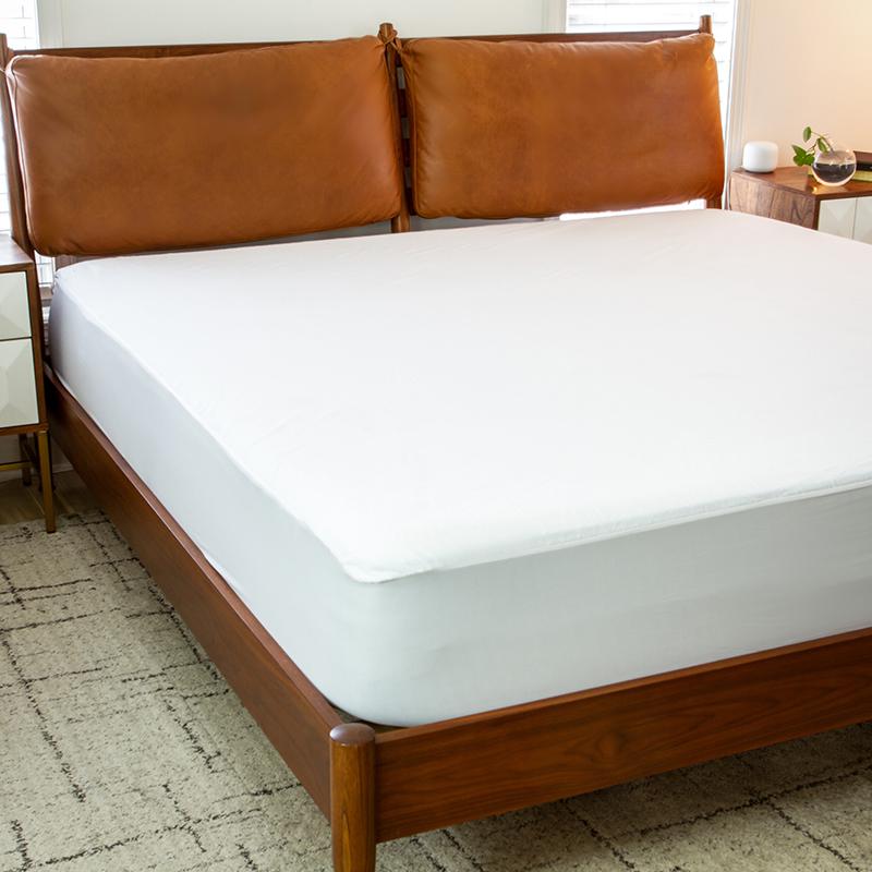 Vinyl Free Mattress Protector - Breathable Fabric Surface, Full