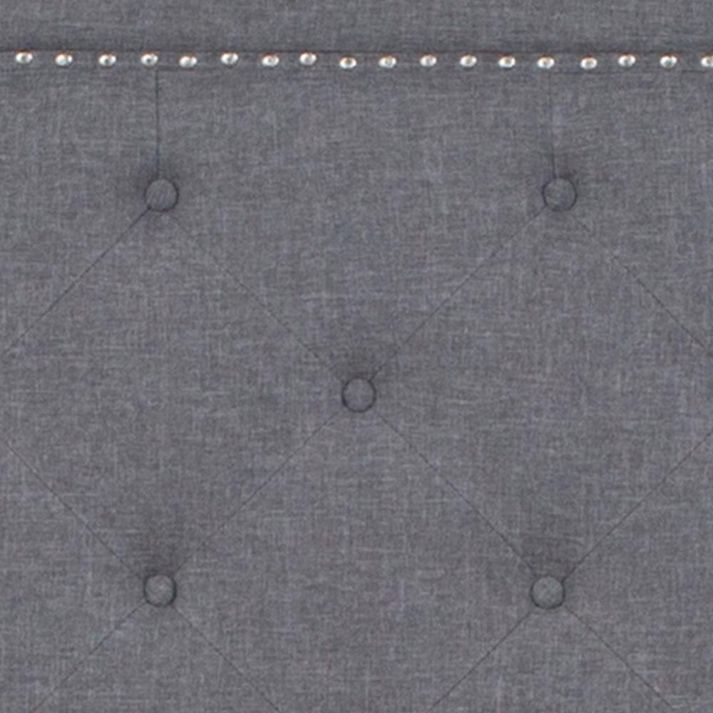 Janis Twin Size Tufted Upholstered Platform Bed in Light Grey Fabric