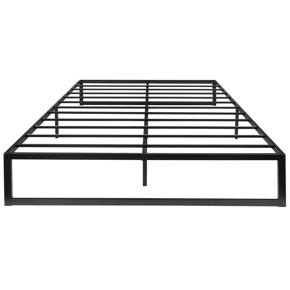 14 in Metal Platform Bed Frame and 2 in Cool Gel Memory Foam Topper - Queen