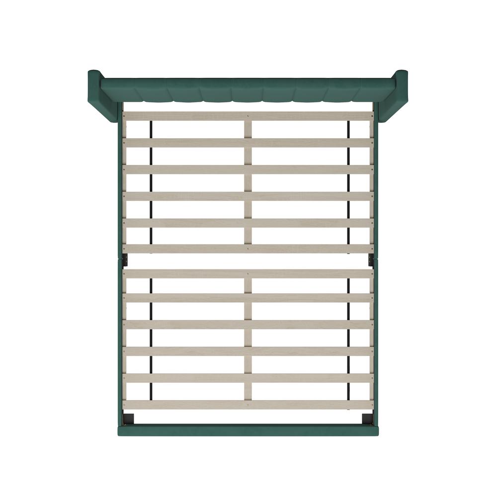 Stitched Aurora Collection Full Velvet Upholstered Bed –  Platform Frame with Stitched Headboard