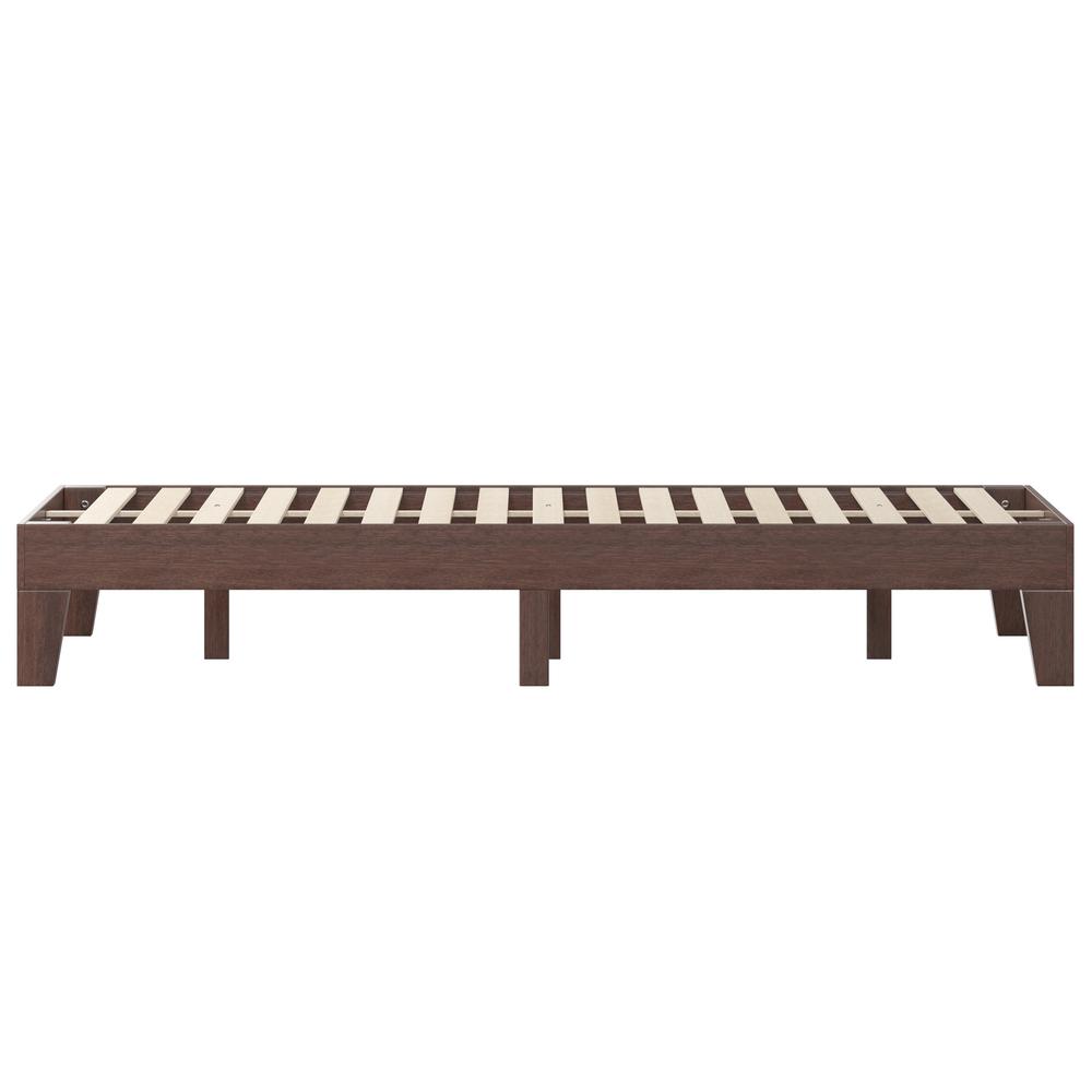 Wood Queen Platform Bed with Wooden Support Slats, No Box Spring Required