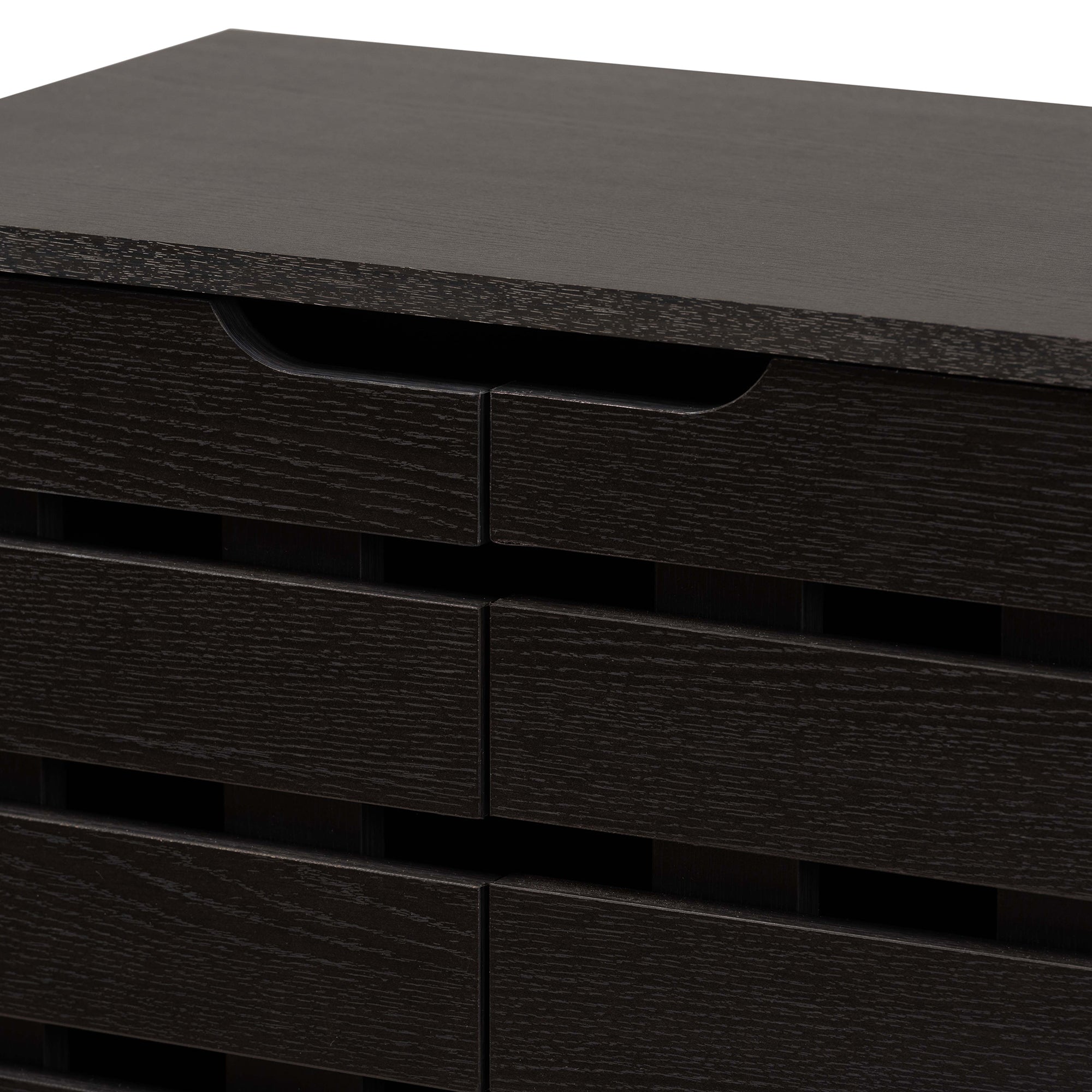 Ernest Modern and Contemporary Dark Brown Finished Wood 2-Door Shoe Storage Cabinet