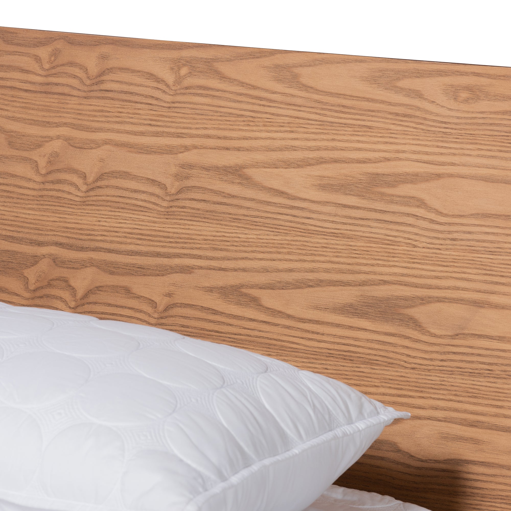 Haines Modern And Contemporary Walnut Brown Finish Wood King Size Bed