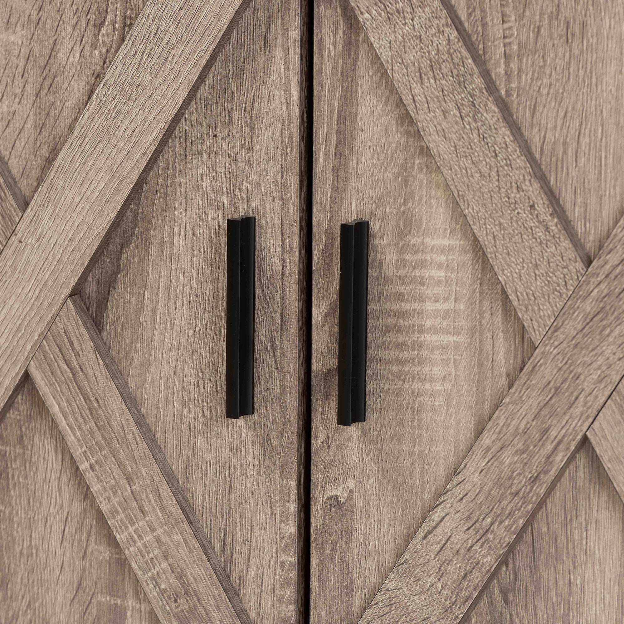Wayne Modern Contemporary Farmhouse Oak Brown Finished Wood 2-Door Shoe Storage Cabinet