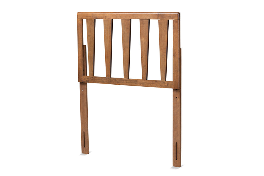 Duncan Modern and Contemporary Ash Walnut Finished Wood Twin Size Headboard