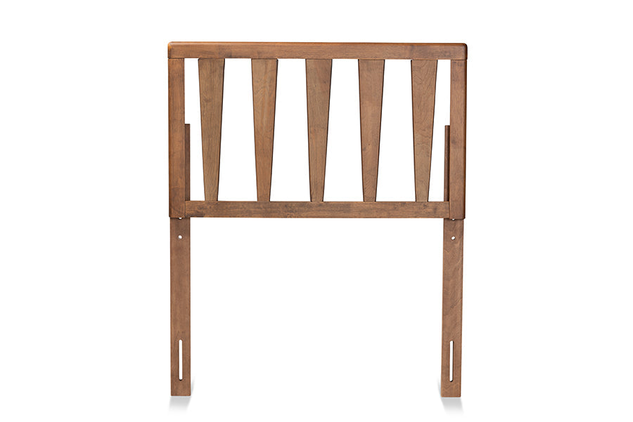 Duncan Modern and Contemporary Ash Walnut Finished Wood Twin Size Headboard