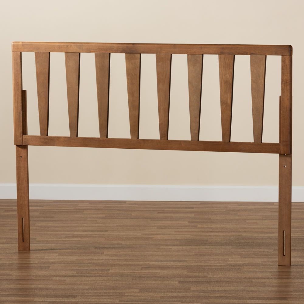 Duncan Modern and Contemporary Ash Walnut Finished Wood Queen Size Headboard