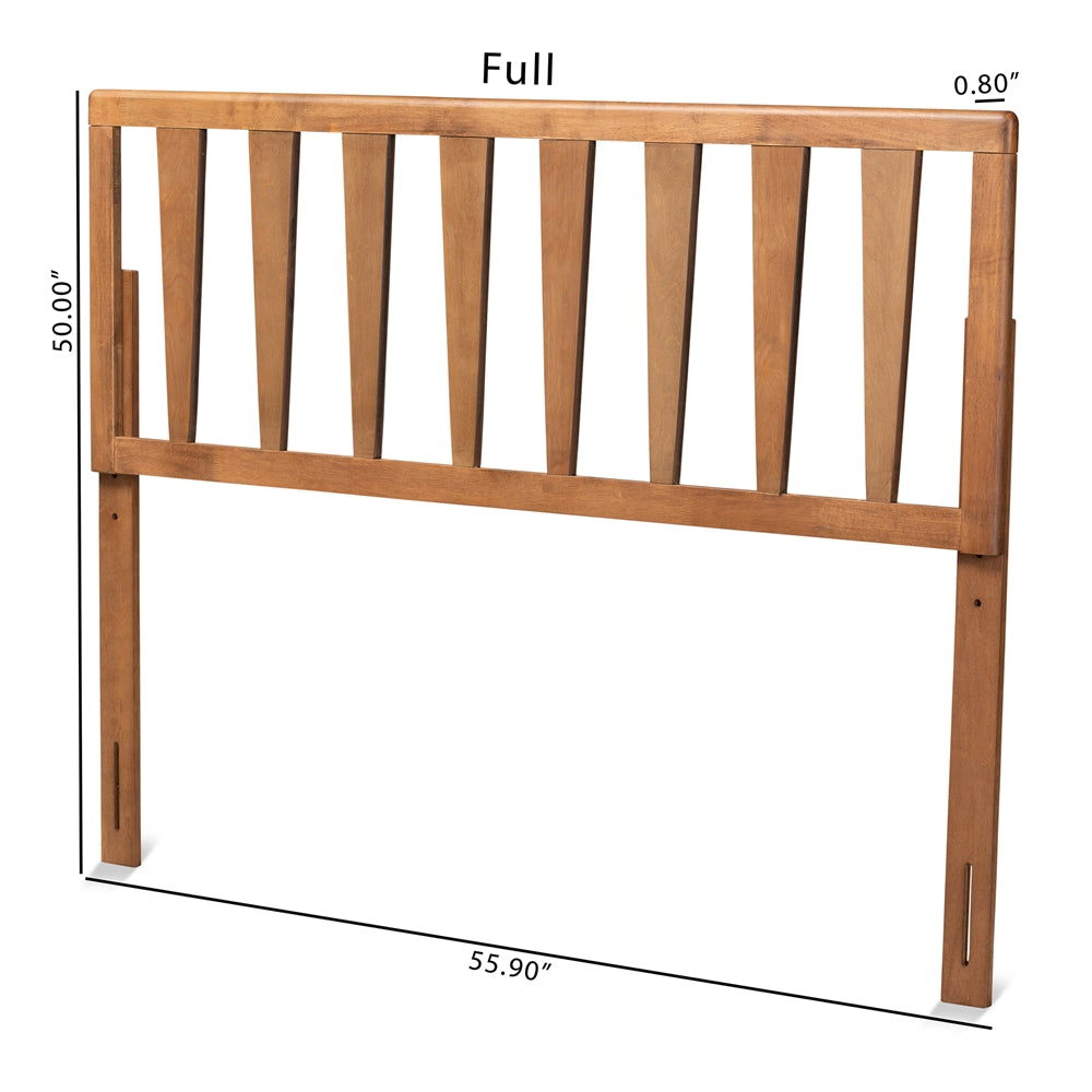 Duncan Modern and Contemporary Ash Walnut Finished Wood Full Size Headboard