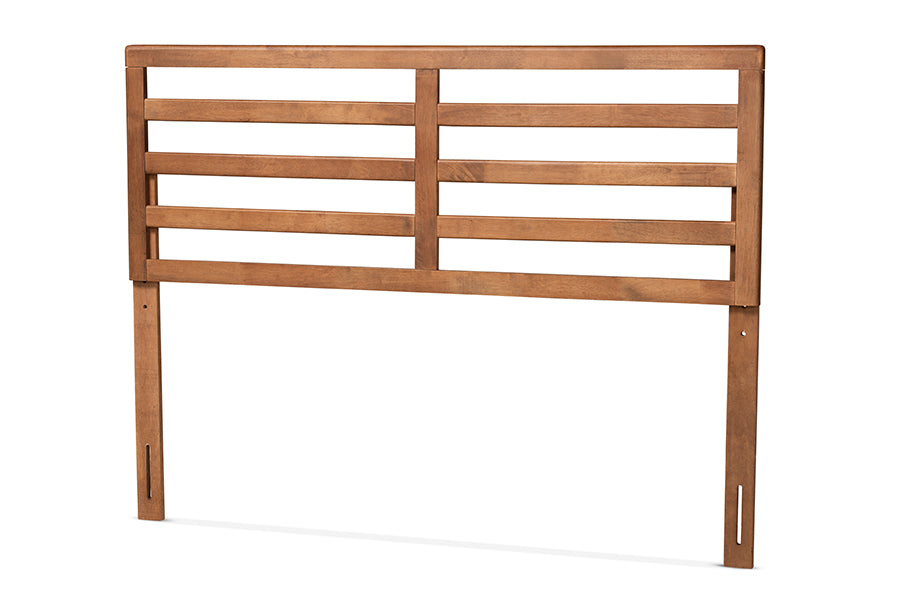 Akemi Modern and Contemporary Ash Walnut Finished Wood Full Size Headboard