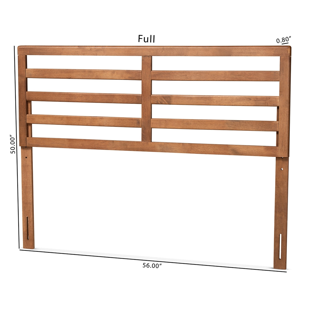 Akemi Modern and Contemporary Ash Walnut Finished Wood Full Size Headboard