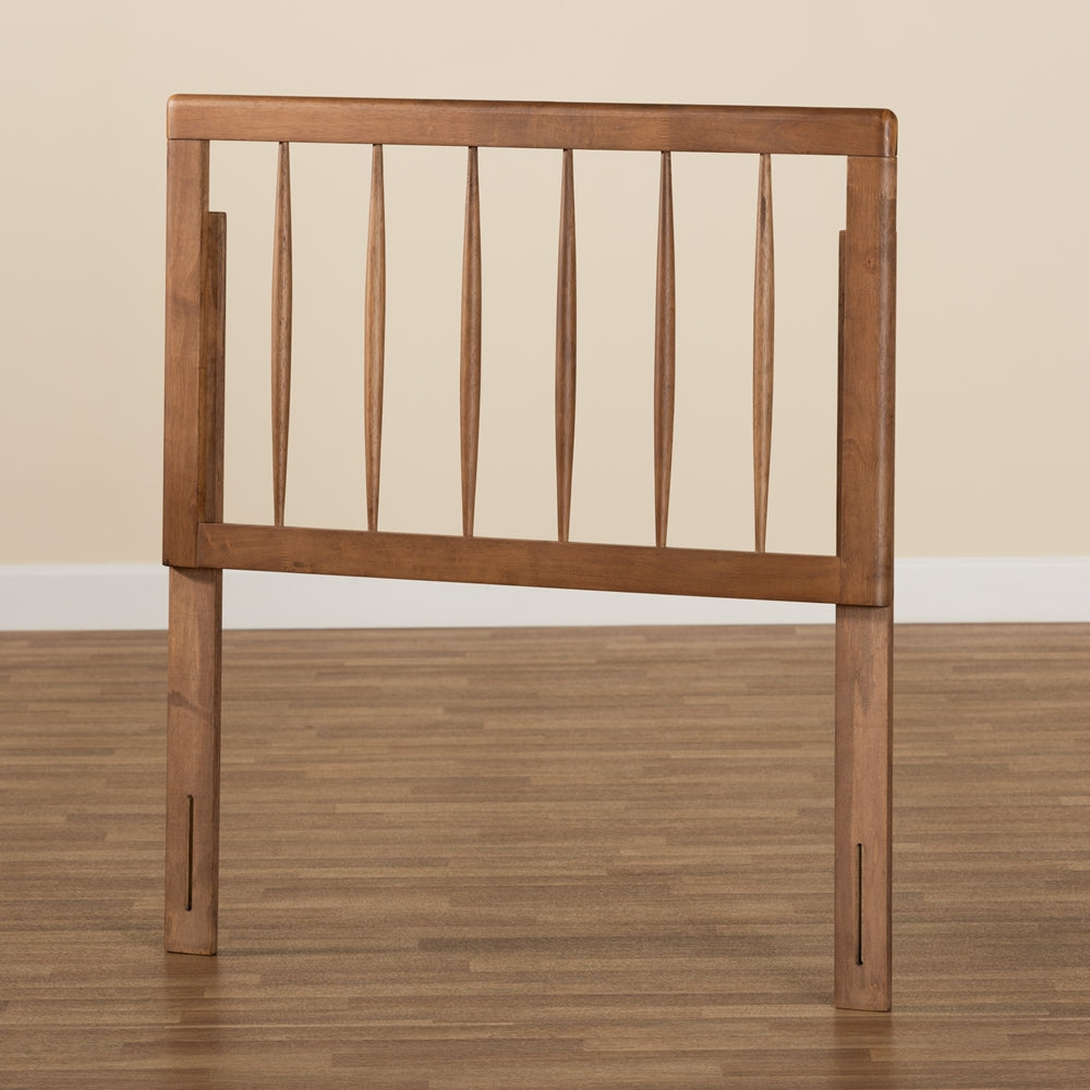 Valin Modern and Contemporary Ash Walnut Finished Wood Twin Size Headboard